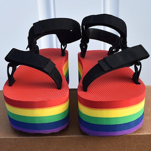 Teva | Shoes | Teva Flatform Universal Rainbow Pride | Poshmark
